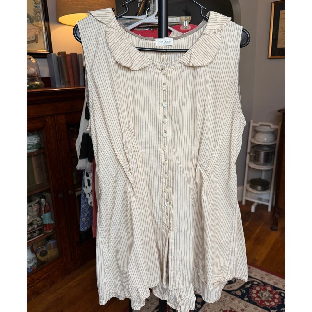Krista Larson Pin-stripe Cotton Top, OS